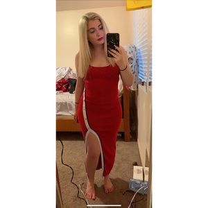 Red fashion nova dress